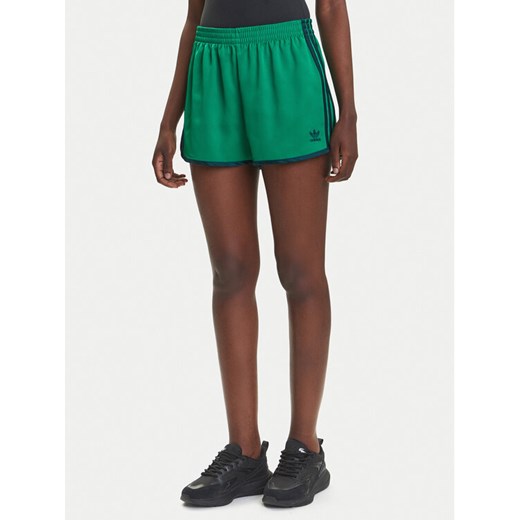 adidas Szorty sportowe adicolor 3-Stripes Sprinter JZ3512 Zielony Loose Fit ze sklepu MODIVO w kategorii Szorty - zdjęcie 184045543