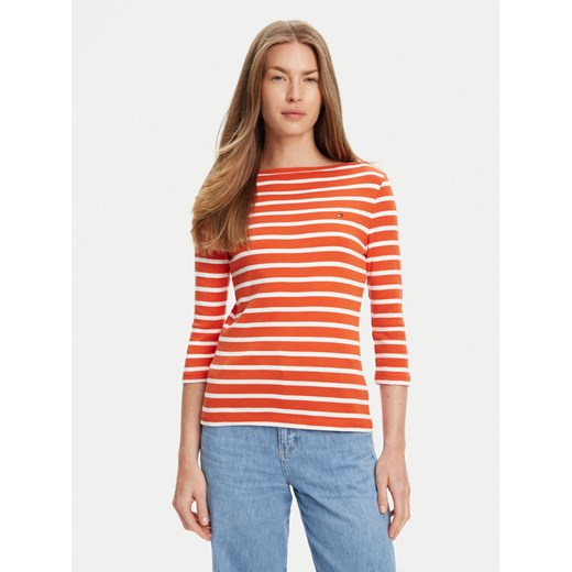 Tommy Hilfiger Bluzka New Cody WW0WW40589 Pomarańczowy Slim Fit ze sklepu MODIVO w kategorii Bluzki damskie - zdjęcie 184045562