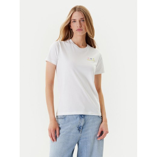 Converse T-Shirt Sea 10027759-A01 Biały Regular Fit ze sklepu MODIVO w kategorii Bluzki damskie - zdjęcie 184045612