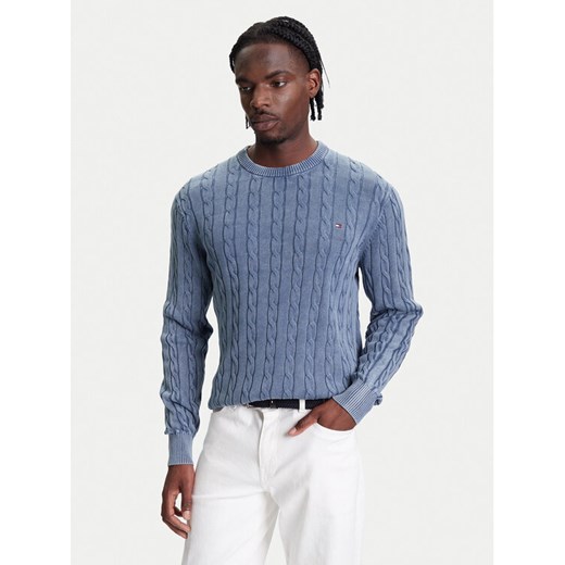 Tommy Hilfiger Sweter Classic MW0MW39524 Błękitny Regular Fit ze sklepu MODIVO w kategorii Swetry męskie - zdjęcie 184045621