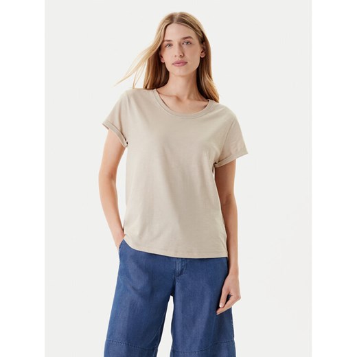 United Colors Of Benetton T-Shirt 3BVXD109F Beżowy Regular Fit ze sklepu MODIVO w kategorii Bluzki damskie - zdjęcie 184045681