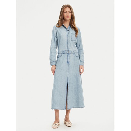 United Colors Of Benetton Sukienka jeansowa 4RZKDV0B5 Niebieski Regular Fit ze sklepu MODIVO w kategorii Sukienki - zdjęcie 184045720