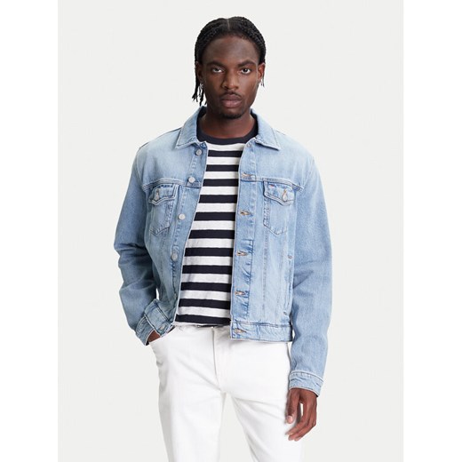 Tommy Jeans Kurtka jeansowa Ryan DM0DM21916 Niebieski Regular Fit ze sklepu MODIVO w kategorii Kurtki męskie - zdjęcie 184045762