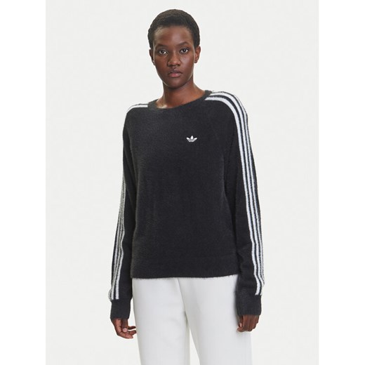 adidas Bluza adicolor Holiday JX7813 Czarny Loose Fit ze sklepu MODIVO w kategorii Bluzy damskie - zdjęcie 184045780