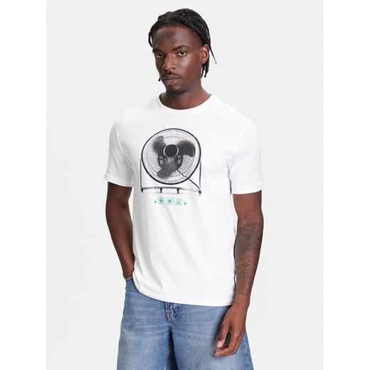 United Colors Of Benetton T-Shirt 3BL0U10AG Biały Relaxed Fit ze sklepu MODIVO w kategorii T-shirty męskie - zdjęcie 184045781