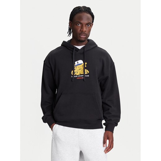 adidas Bluza Wabash JW0166 Czarny Loose Fit ze sklepu MODIVO w kategorii Bluzy męskie - zdjęcie 184045811