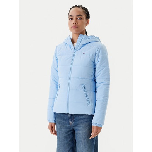 Tommy Jeans Kurtka przejściowa DW0DW20959 Błękitny Slim Fit ze sklepu MODIVO w kategorii Kurtki damskie - zdjęcie 184045833