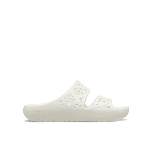 Crocs Klapki Classic Floral Cutout Sandal 210966 Biały ze sklepu MODIVO w kategorii Klapki damskie - zdjęcie 184045860