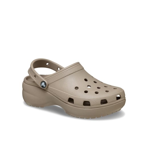 Crocs Klapki Classic Platform Clog 206750 Beżowy ze sklepu MODIVO w kategorii Klapki damskie - zdjęcie 184045870