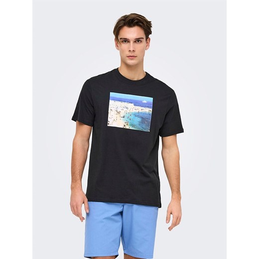 ONLY &amp; SONS Koszulka &quot;Max&quot; w kolorze granatowym ze sklepu Limango Polska w kategorii T-shirty męskie - zdjęcie 184047720