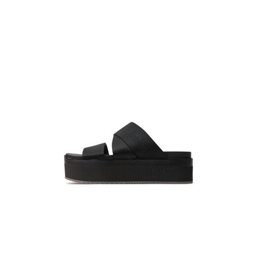 Klapki Calvin Klein Jeans Flatform Sandal Webbing In Mr YW0YW01361 Czarny 39 eobuwie.pl