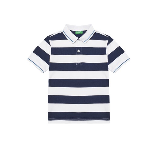 United Colors Of Benetton Polo 39QAC301T Granatowy Regular Fit ze sklepu MODIVO w kategorii T-shirty chłopięce - zdjęcie 184048871
