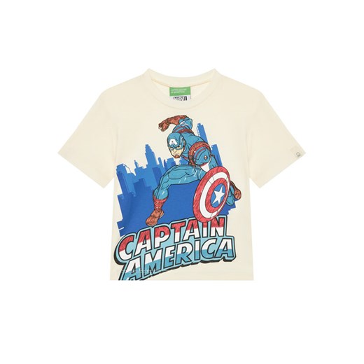 United Colors Of Benetton T-Shirt 35RYG10I1 Beżowy Regular Fit ze sklepu MODIVO w kategorii T-shirty chłopięce - zdjęcie 184048874
