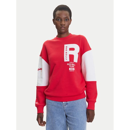 Pepe Jeans Bluza Red Bull Racing Panel Team RL580010 Czerwony Relaxed Fit ze sklepu MODIVO w kategorii Bluzy damskie - zdjęcie 184048882