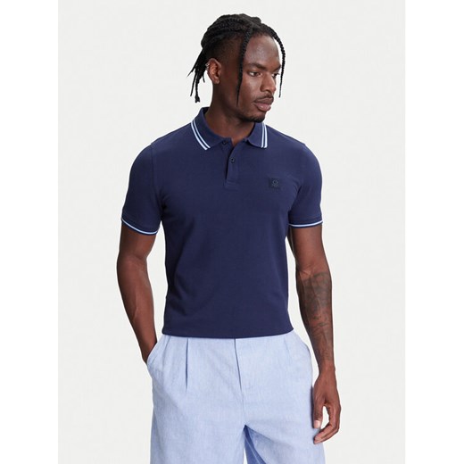 United Colors Of Benetton Polo 3F9HU302E Granatowy Regular Fit ze sklepu MODIVO w kategorii T-shirty męskie - zdjęcie 184048883
