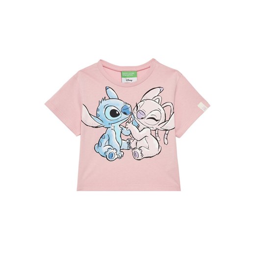 United Colors Of Benetton T-Shirt 35RYG10HQ Różowy Regular Fit ze sklepu MODIVO w kategorii Bluzki dziewczęce - zdjęcie 184048890