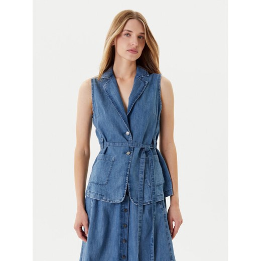 United Colors Of Benetton Kamizelka 2KOWDJ00Z Niebieski Regular Fit ze sklepu MODIVO w kategorii Kamizelki damskie - zdjęcie 184048893