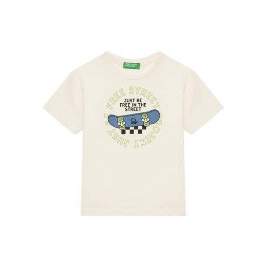 United Colors Of Benetton T-Shirt 3I1XG10IJ Beżowy Regular Fit ze sklepu MODIVO w kategorii T-shirty chłopięce - zdjęcie 184048920