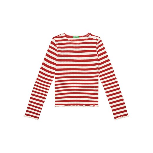 United Colors Of Benetton Bluzka 33LQC10OM Czerwony Regular Fit ze sklepu MODIVO w kategorii Bluzki dziewczęce - zdjęcie 184048932
