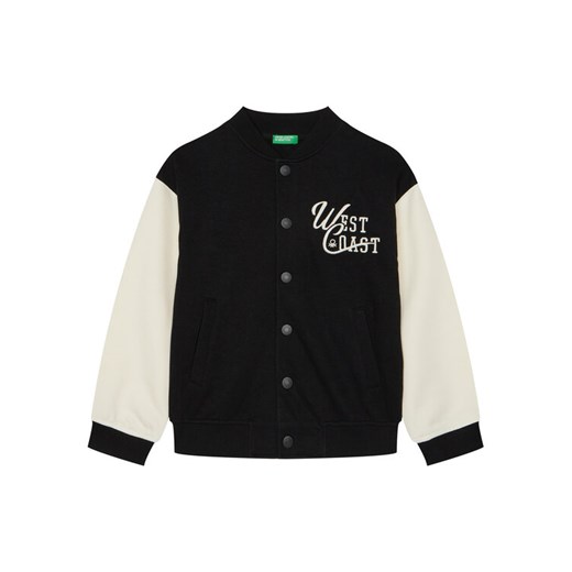 United Colors Of Benetton Kurtka bomber 32N4C504V Czarny Regular Fit ze sklepu MODIVO w kategorii Kurtki chłopięce - zdjęcie 184048942