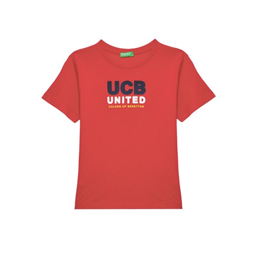 United Colors Of Benetton T-Shirt 3I1XG10JO Czerwony Regular Fit ze sklepu MODIVO w kategorii T-shirty chłopięce - zdjęcie 184048950