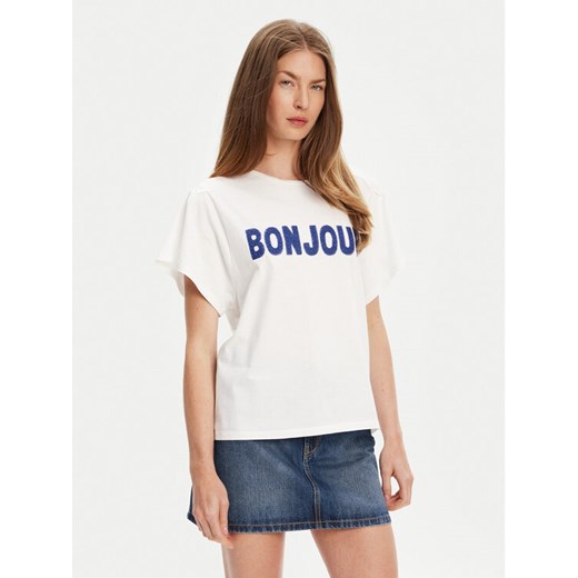 United Colors Of Benetton T-Shirt 3LNSD109Z Biały Relaxed Fit ze sklepu MODIVO w kategorii Bluzki damskie - zdjęcie 184048991