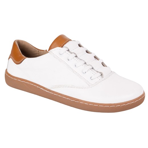 Sneakersy barefoot damskie Maja Olivier – anatomiczne buty skórzane białe ze sklepu ButyModne.pl w kategorii Mokasyny męskie - zdjęcie 184049551