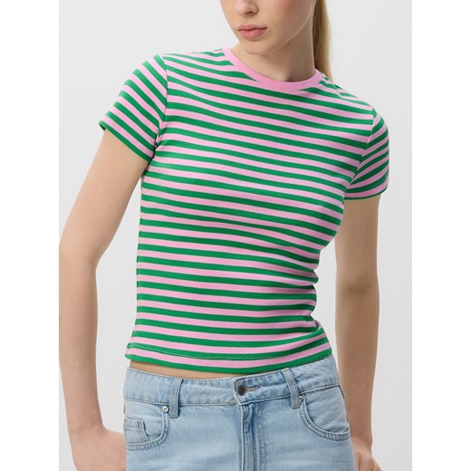 Bluzka damska wielokolorowa Reserved z okrągłym dekoltem z krótkim rękawem 