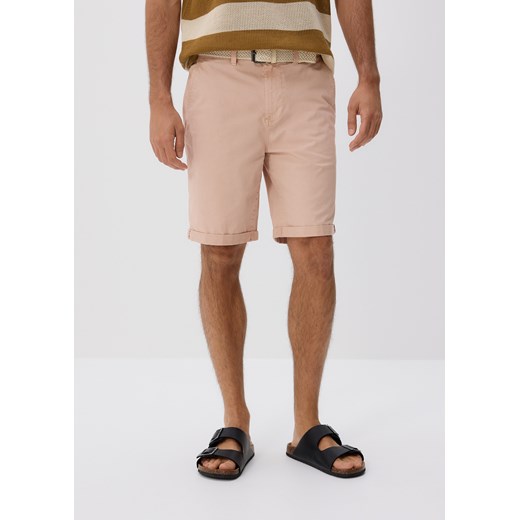 Reserved - Szorty slim fit - różowy ze sklepu Reserved w kategorii Spodenki męskie - zdjęcie 184050684