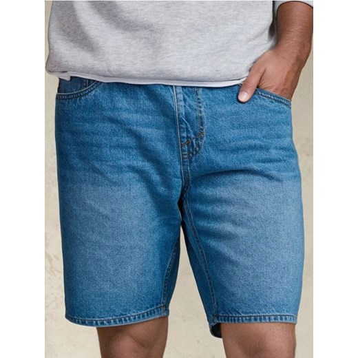 Sinsay - Szorty jeansowe jogger - niebieski ze sklepu Sinsay w kategorii Spodenki męskie - zdjęcie 184051173