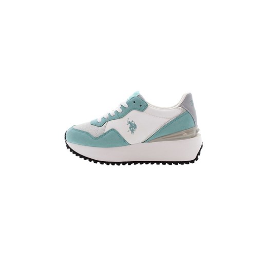 U.S. Polo Assn. Sneakersy w kolorze biało-turkusowym ze sklepu Limango Polska w kategorii Buty sportowe damskie - zdjęcie 184052344