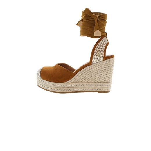 U.S. Polo Assn. Sandały w kolorze jasnobrązowo-beżowym na koturnie ze sklepu Limango Polska w kategorii Espadryle damskie - zdjęcie 184052373