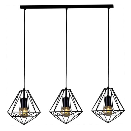 Lampa wisząca potrójna czarna G8-A42 ze sklepu Edinos.pl w kategorii Lampy wiszące - zdjęcie 184052803