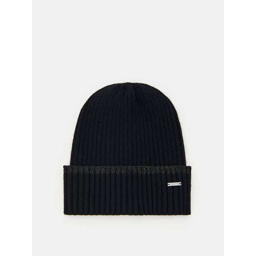 Mohito - Czapka beanie z ozdobnym wykończeniem - czarny ze sklepu Mohito w kategorii Czapki zimowe damskie - zdjęcie 184053430