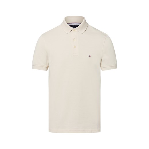 Tommy Hilfiger Męska koszulka polo Mężczyźni Bawełna beżowy jednolity ze sklepu vangraaf w kategorii T-shirty męskie - zdjęcie 184053452