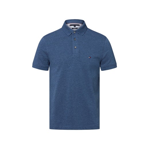 Tommy Hilfiger Męska koszulka polo Mężczyźni Bawełna indygo jednolity ze sklepu vangraaf w kategorii T-shirty męskie - zdjęcie 184053453