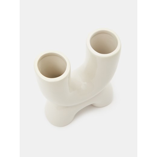 Sinsay - Świecznik ceramiczny - kremowy Sinsay One Size Sinsay