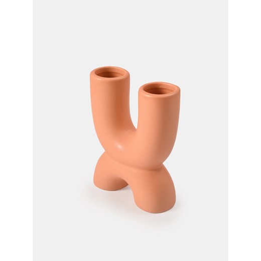 Sinsay - Świecznik ceramiczny - pomarańczowy Sinsay One Size Sinsay