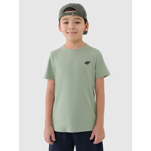T-shirt chłopięce zielony 4f Junior z jerseyu