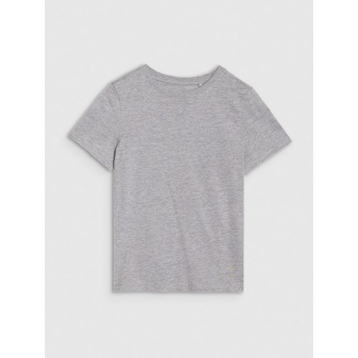 Chłopięcy t-shirt basic 4F 4FJWSS25TTSHM2178 - szary ze sklepu Sportstylestory.com w kategorii T-shirty chłopięce - zdjęcie 184054884