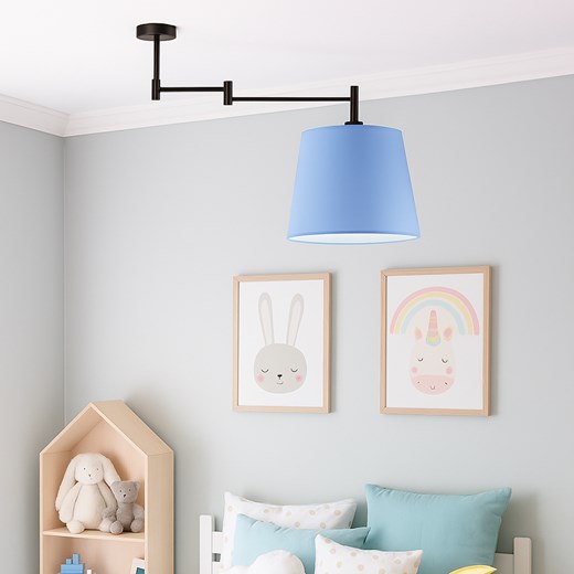 Niebieska lampa sufitowa dla dzieci z regulacją obrotów TAMPA ze sklepu Lysne w kategorii Lampy dziecięce - zdjęcie 184055353