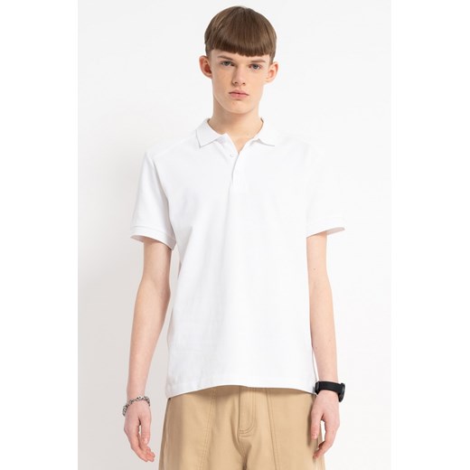 Biała koszulka polo z krótkim rękawem, rozmiar - 140, kolor - biały ze sklepu REPORTER w kategorii T-shirty chłopięce - zdjęcie 184055490
