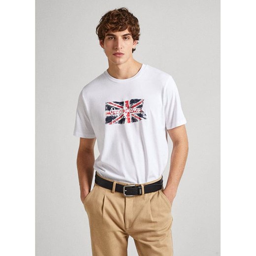 Pepe Jeans Koszulka &quot;Clag&quot; w kolorze białym ze sklepu Limango Polska w kategorii T-shirty męskie - zdjęcie 184056290
