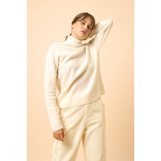 Just Cashmere Kaszmirowy golf "Alyssa" w kolorze kremowym Just Cashmere L promocja Limango Polska