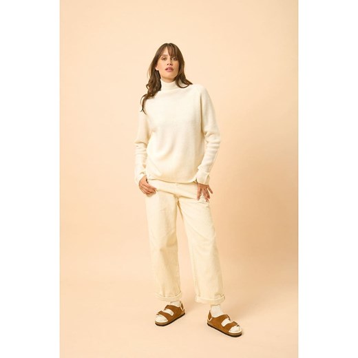 Just Cashmere Kaszmirowy golf "Alyssa" w kolorze kremowym Just Cashmere L wyprzedaż Limango Polska