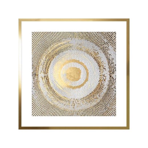 Ars Longa Druk artystyczny &quot;Hypnotizing golden circle&quot; w ramce - 70 x 70 cm ze sklepu Limango Polska w kategorii Obrazy - zdjęcie 184056623