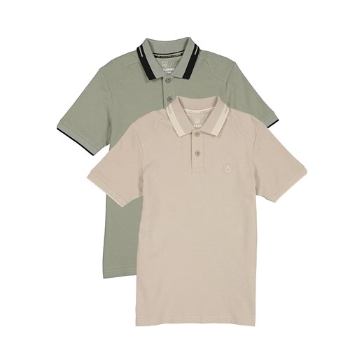 Jack &amp; Jones Koszulki polo (2 szt.) w kolorze zielono-beżowym ze sklepu Limango Polska w kategorii T-shirty męskie - zdjęcie 184056881