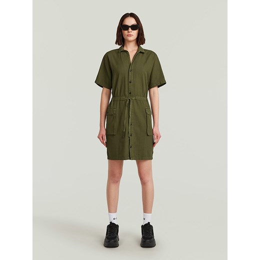 G-Star Sukienka w kolorze khaki ze sklepu Limango Polska w kategorii Sukienki - zdjęcie 184057423
