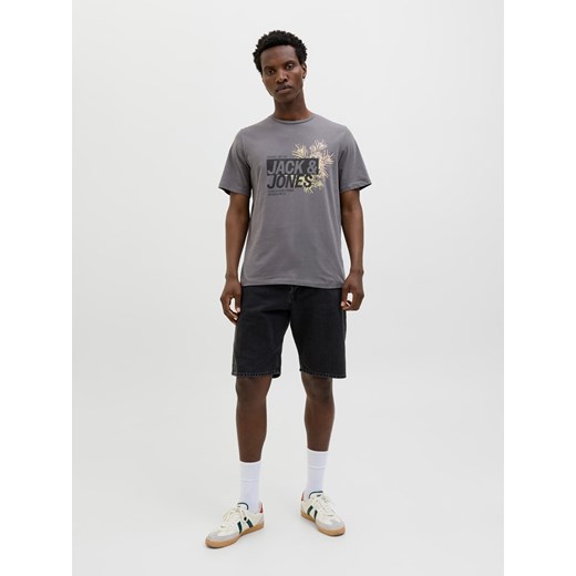 T-shirt męski Jack & Jones szary młodzieżowy 