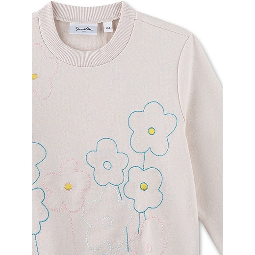 Bluza dziewczęca Sanetta beżowa z aplikacją